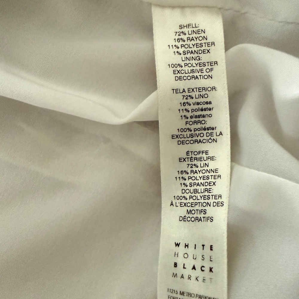 White House Black Market Womens 3Q Sleeve Natural Suit Jacket Size 8 - Picture 9 of 11